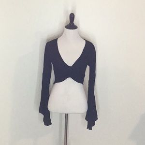 Sexy embroidered crop top